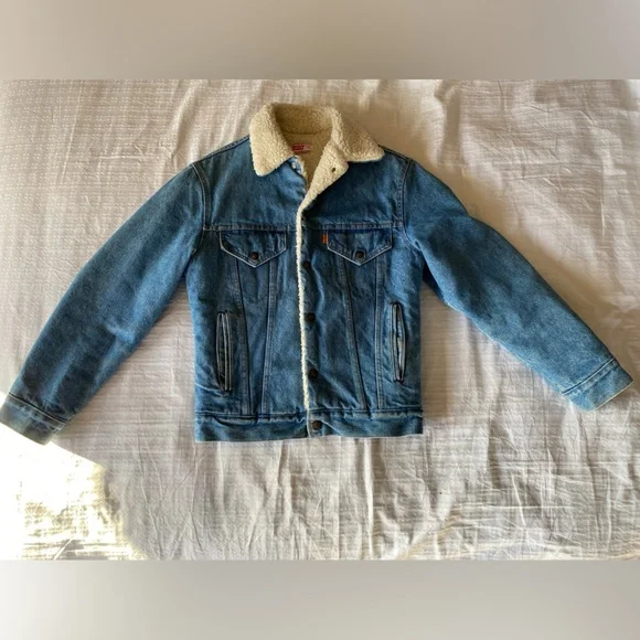 Vintage 70’s Levi’s Sherpa Denim Trucker Jacket - Picture 14 of 16